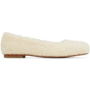 KIMHEKIM Boucle Ballerina Flats Size 39 US 9 Ivory